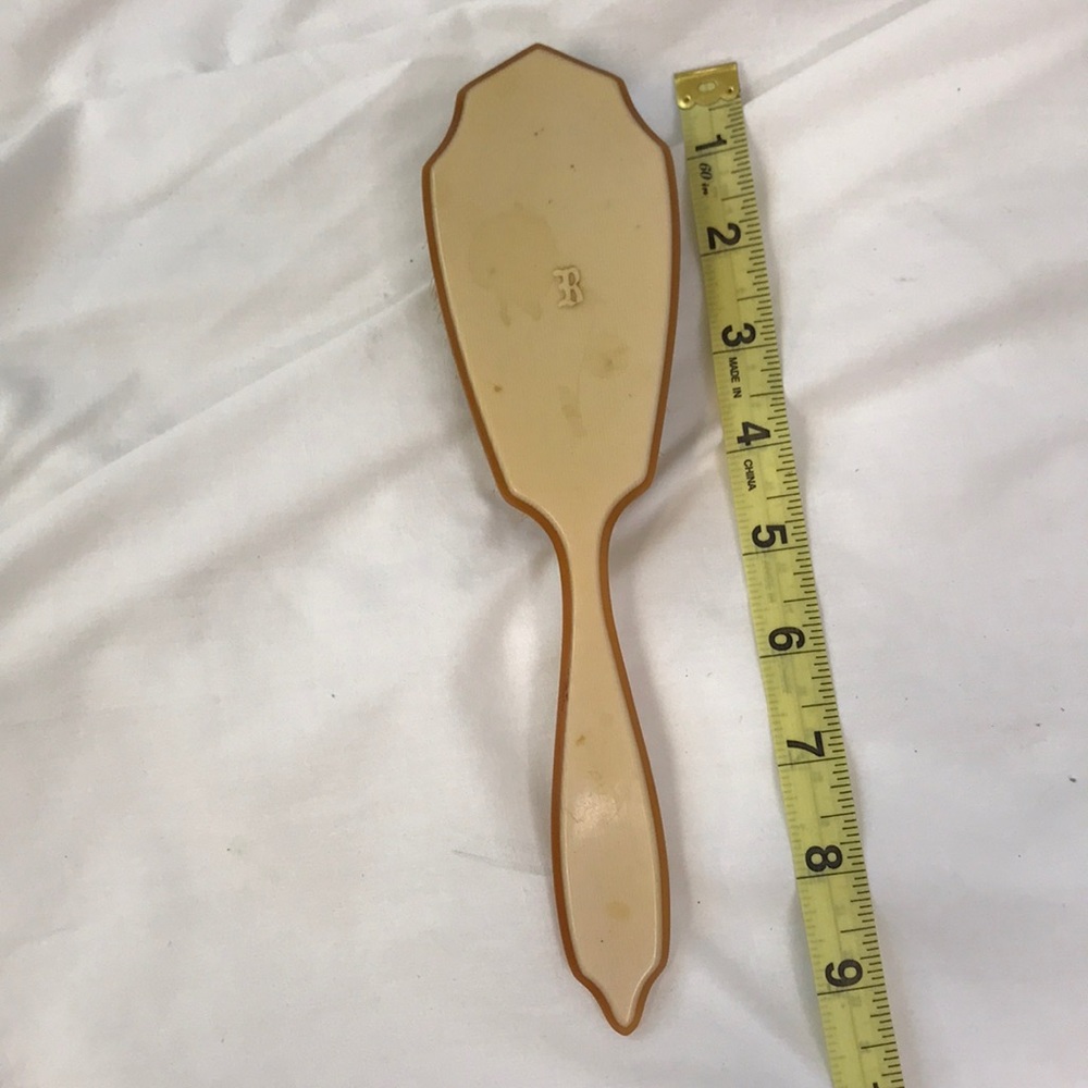 Vintage Beveled Hand Held Mirror & Brush ~ 1950’s - Picture 8 of 14